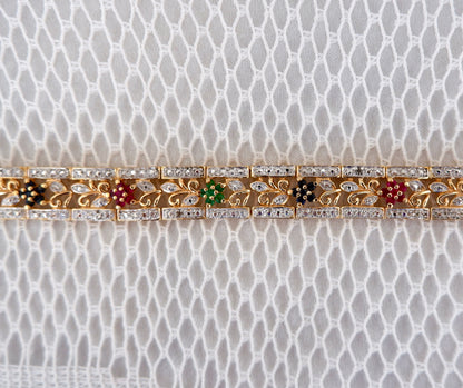 Gold Vermeil Ornate Floral Bracelet