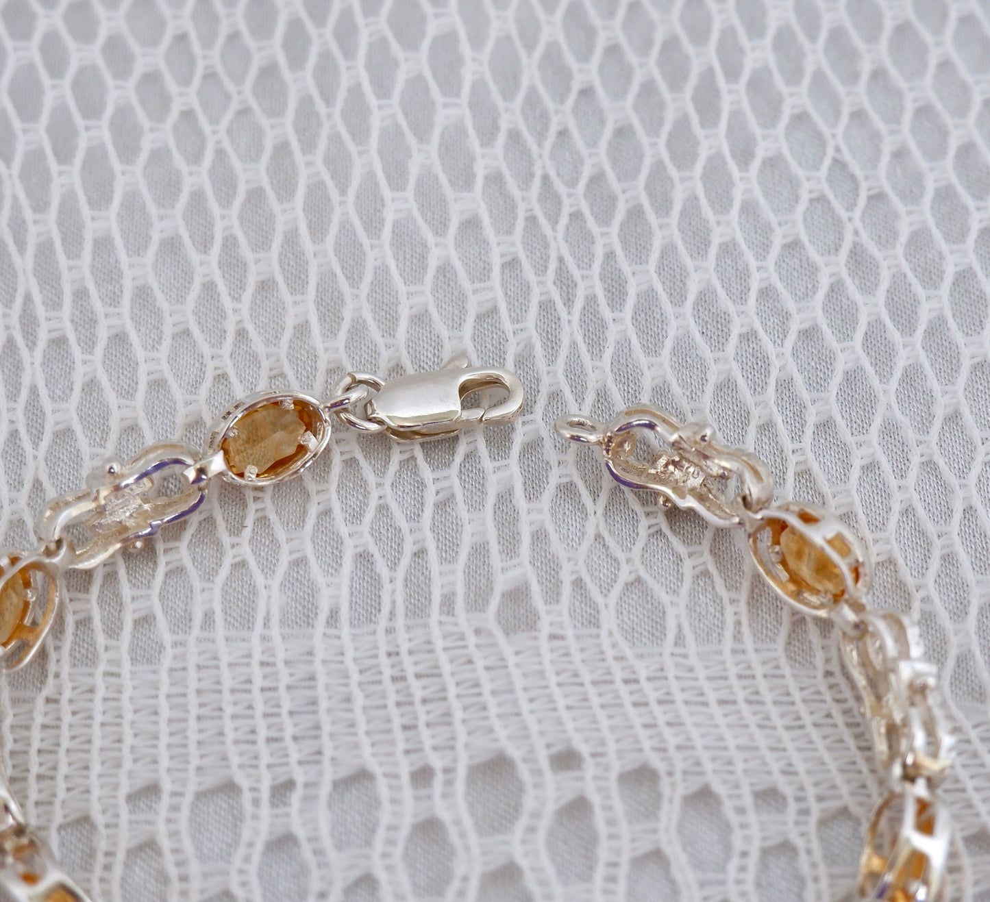 Nautical Rope Link Citrine Bracelet