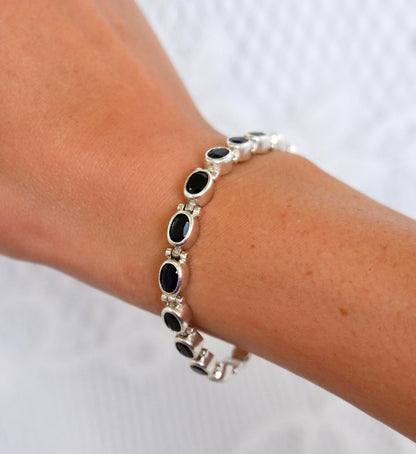 Black Onyx Tennis Bracelet