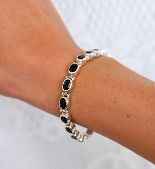 Black Onyx Tennis Bracelet