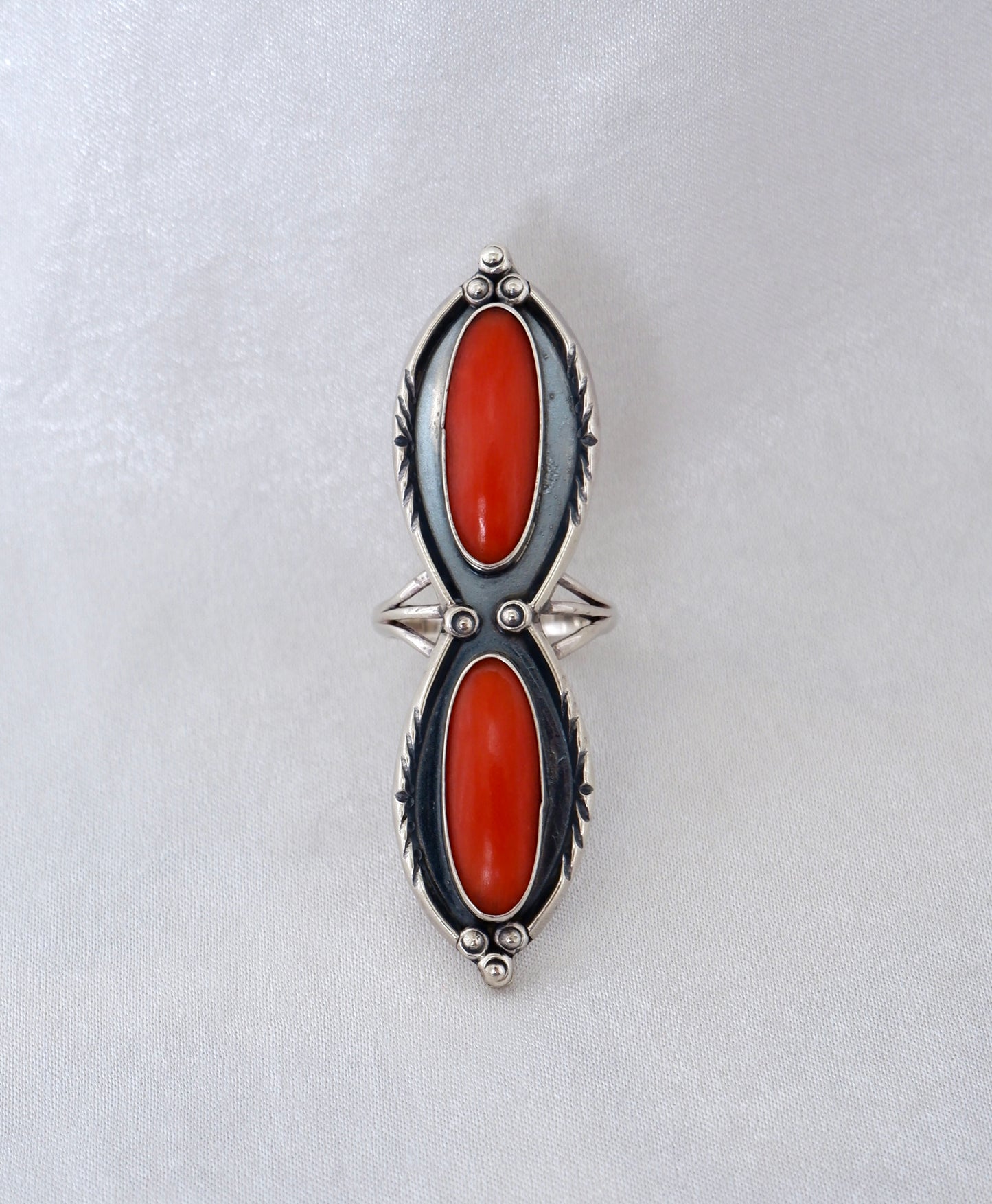 Navajo Red Coral Ring