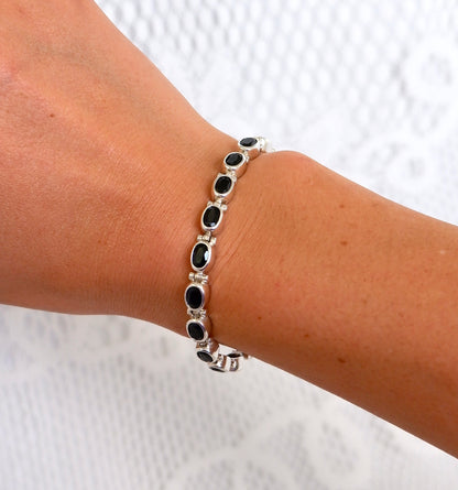 Black Onyx Tennis Bracelet