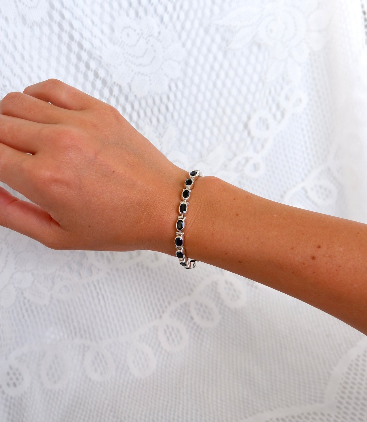 Black Onyx Tennis Bracelet