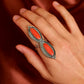 Navajo Red Coral Ring