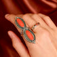 Navajo Red Coral Ring