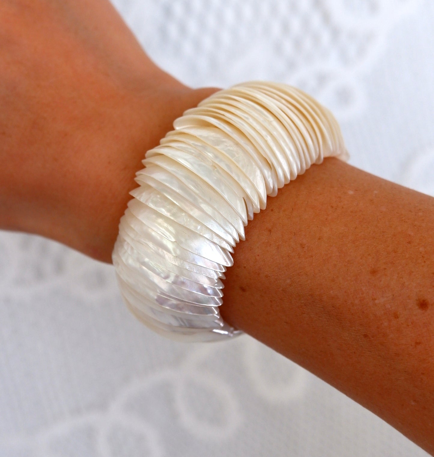 Mother of Pearl Stretch Bracelet