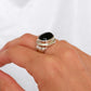 Joseph Esposito Black Onyx Ring, 925 Sterling Silver