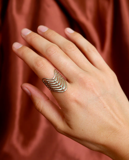 Southwestern Wave Saddle Ring