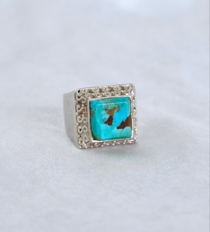 Chunky Blue Turquoise Ring