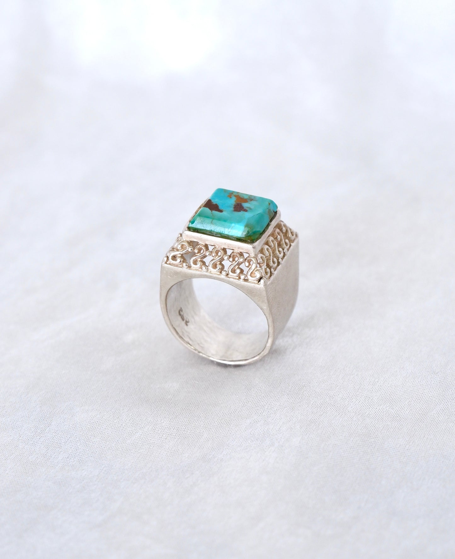 Chunky Blue Turquoise Ring
