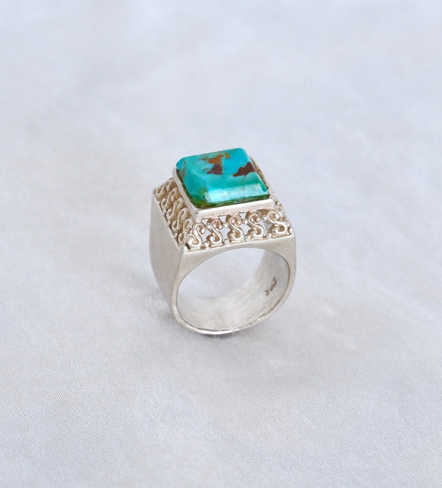 Chunky Blue Turquoise Ring