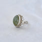 Ornate Oval Jade Ring