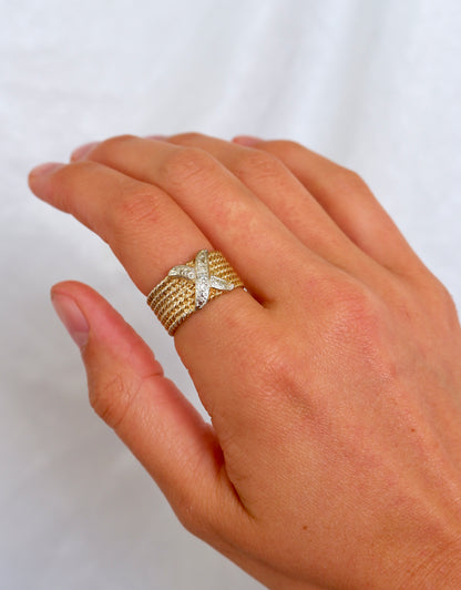 Two Tone X Ring