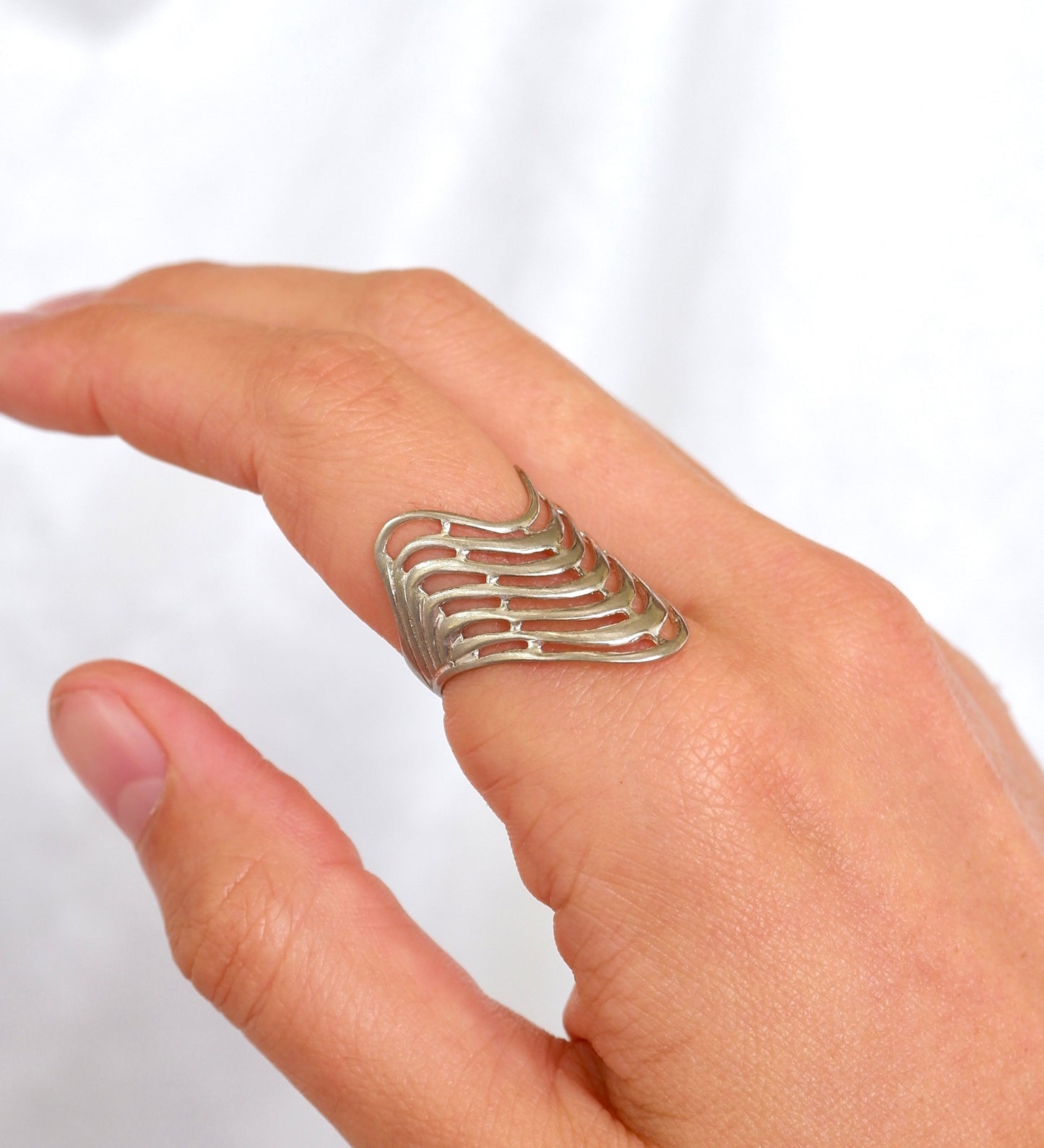 Southwestern Wave Saddle Ring