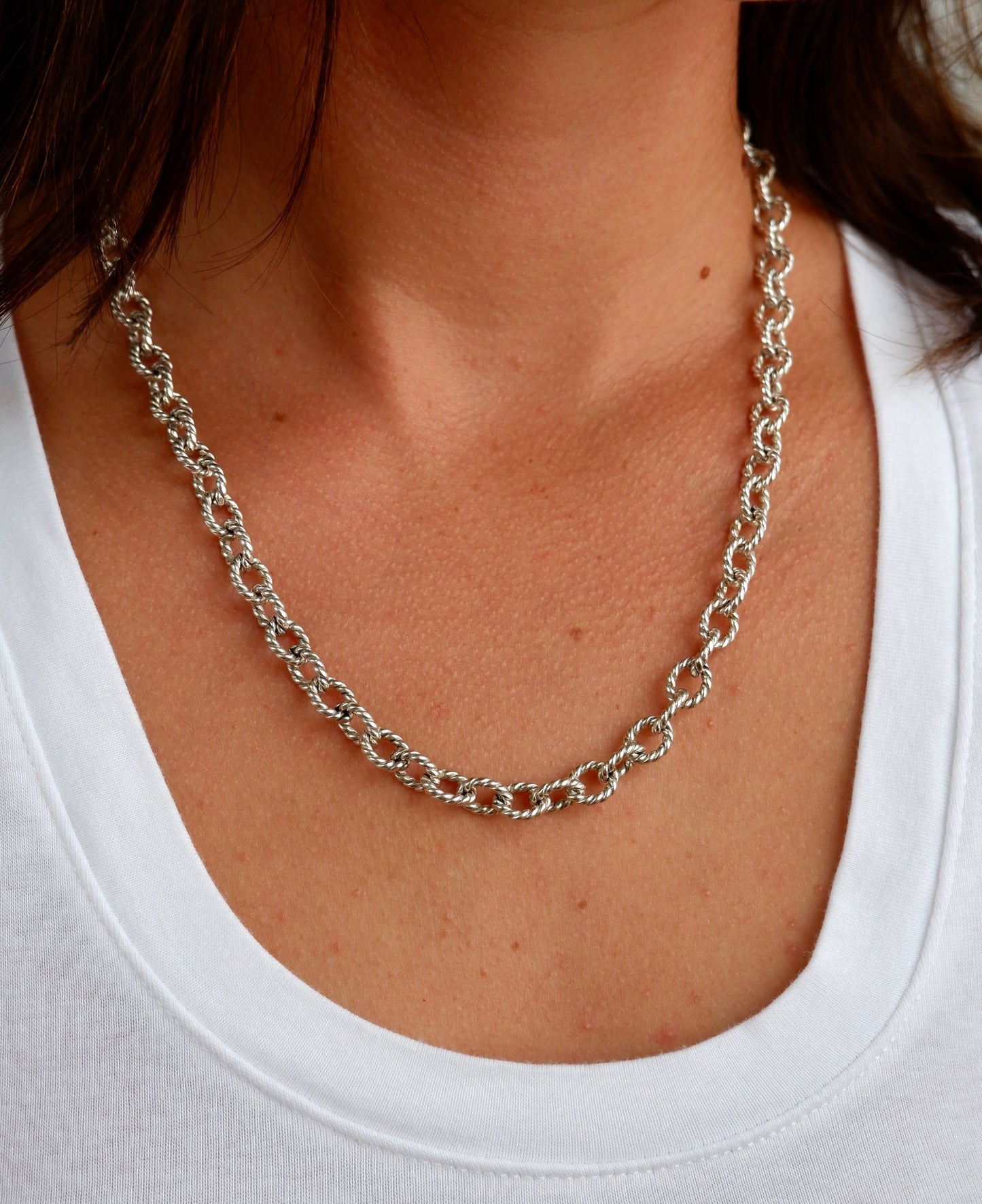 Twisted Cable Link Necklace