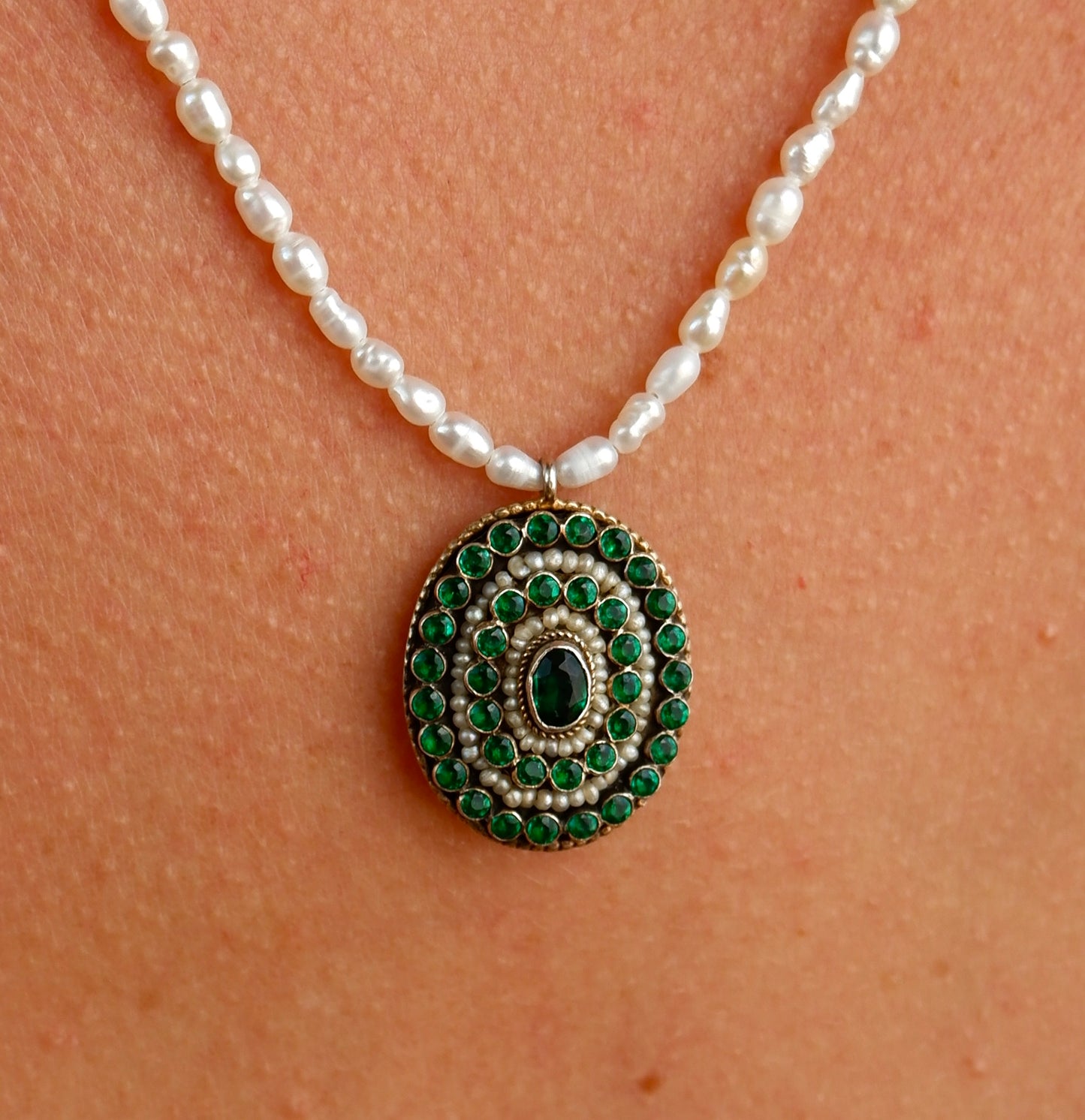 Pearl Amulet Beaded Necklace