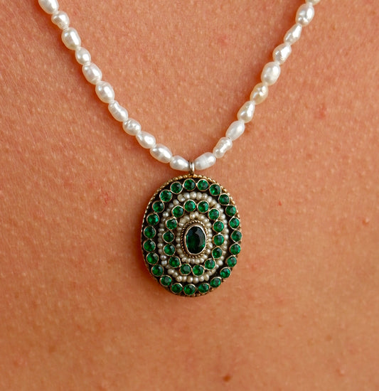 Pearl Amulet Beaded Necklace