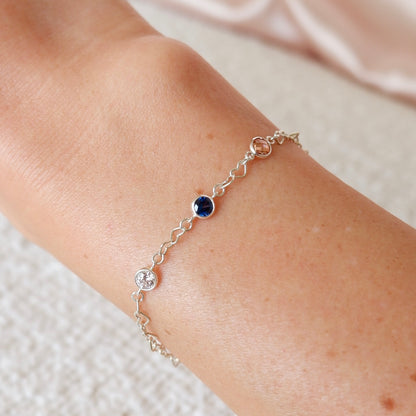 Custom Birthstone Chain Bracelet