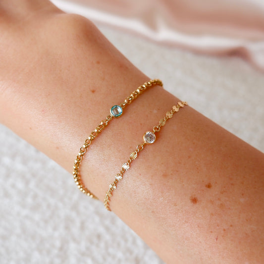Custom Birthstone Chain Bracelet