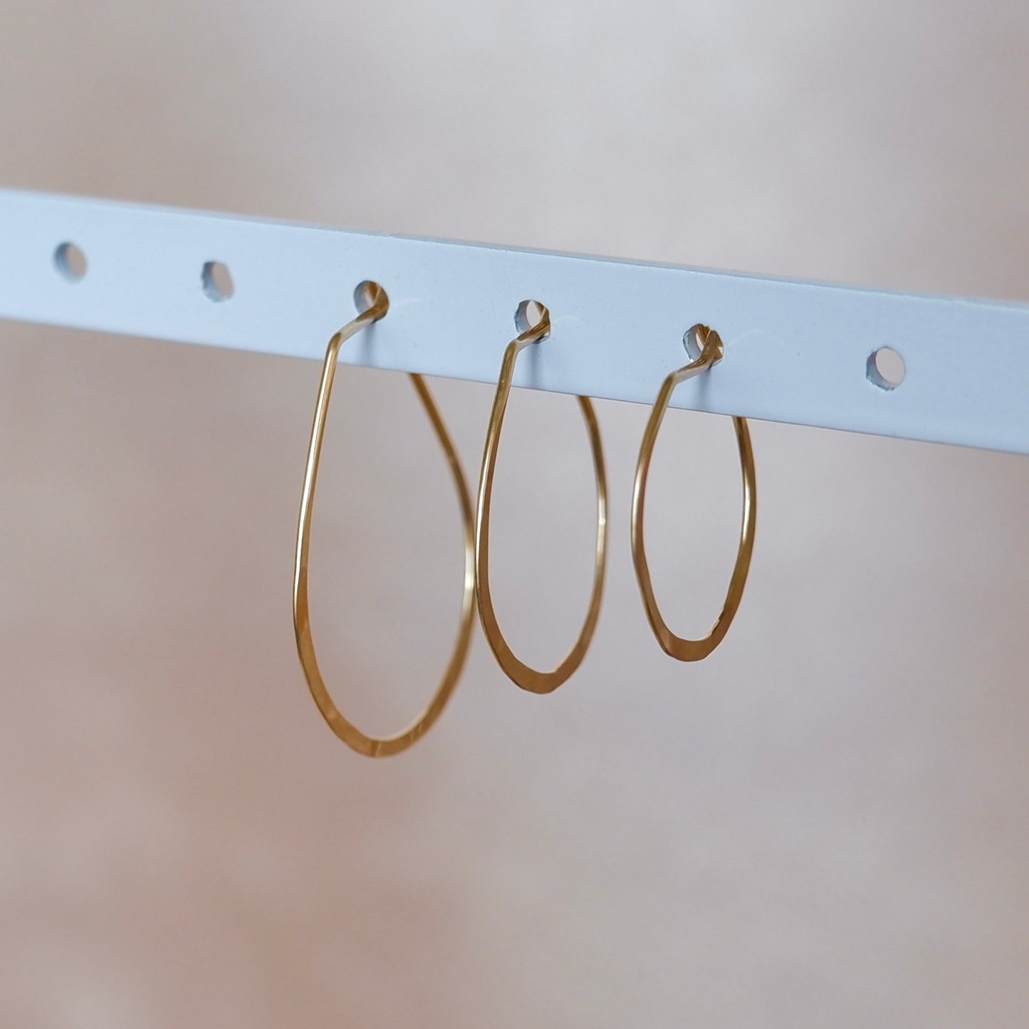 Hammered Hoop Earrings