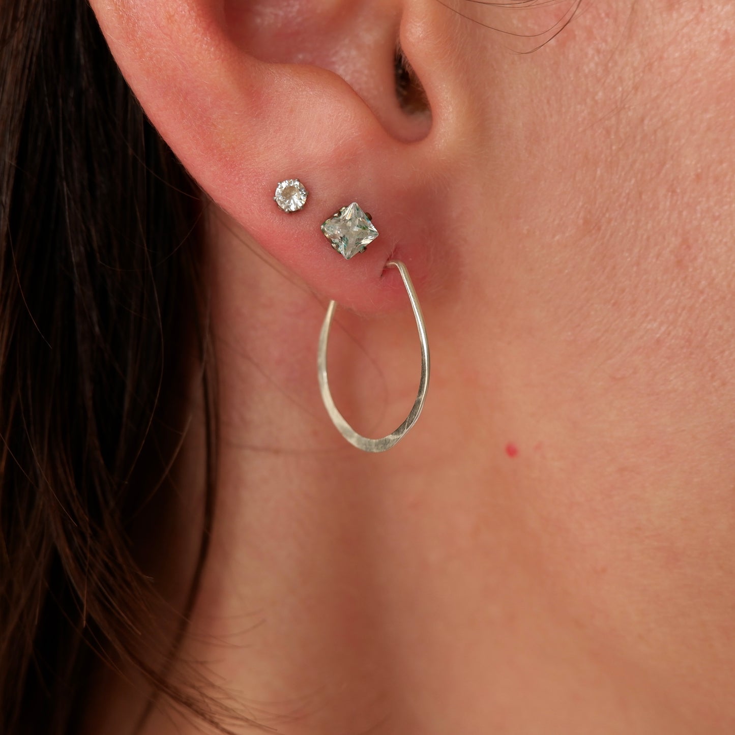 Hammered Hoop Earrings