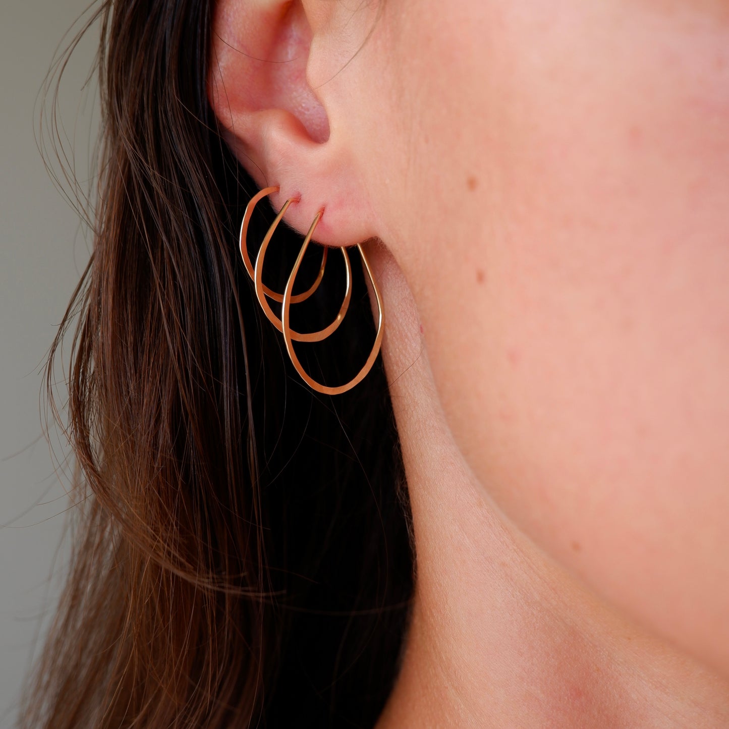 Hammered Hoop Earrings