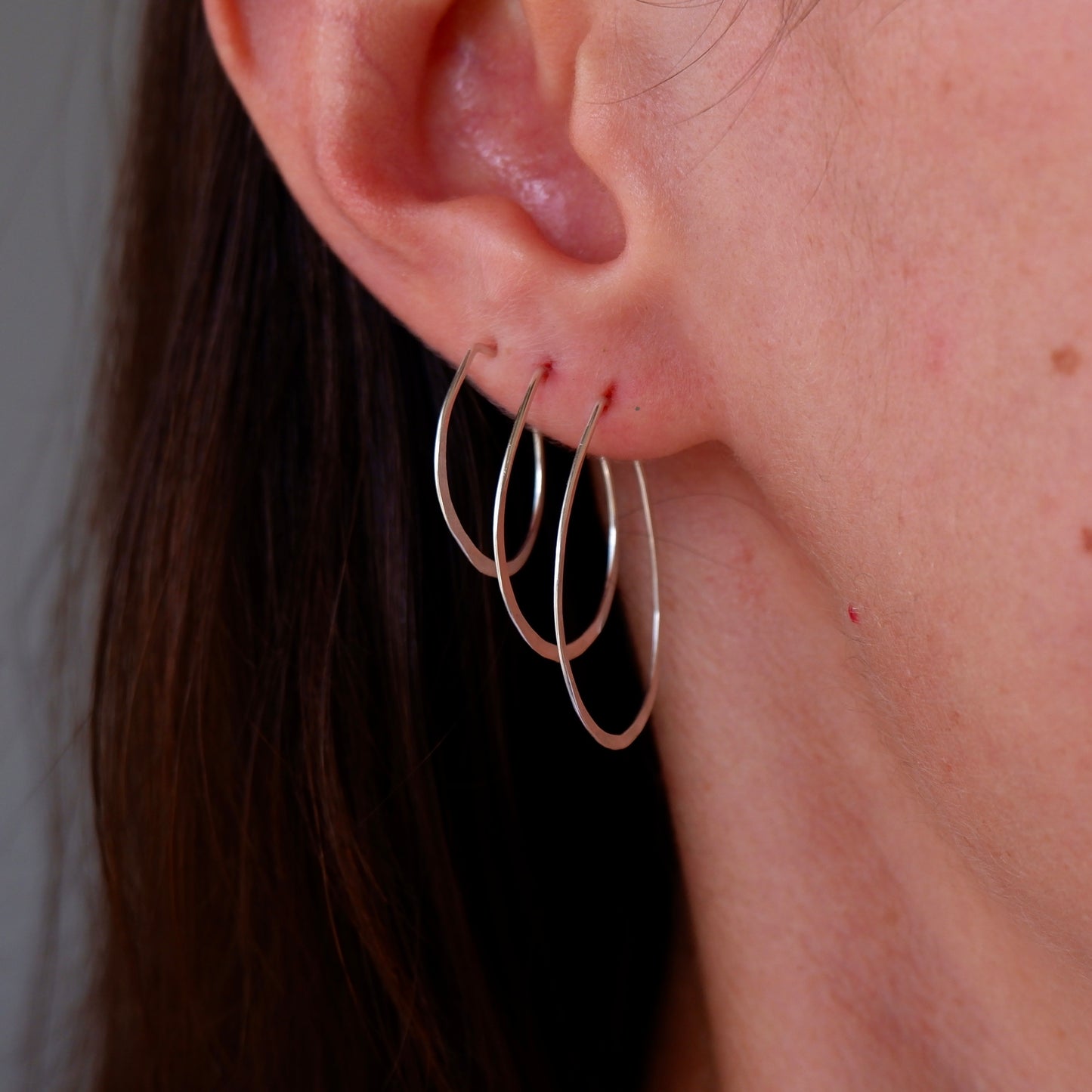 Hammered Hoop Earrings