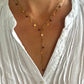 Orange and Pomegranate Lariat Necklace