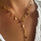 Orange and Pomegranate Lariat Necklace