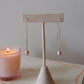 Sterling Silver Threader Drop Earrings with Natural Pink Pearls