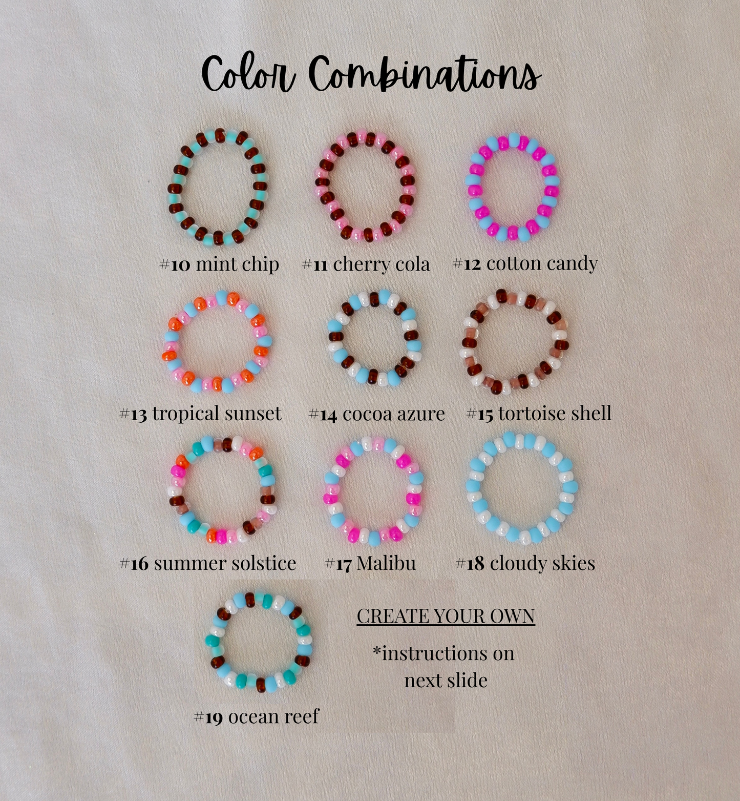 Colorful Beaded Stretch Ring
