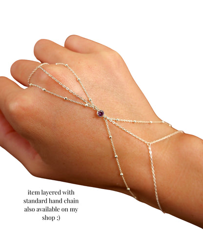 Custom Gemstone Hand Chain
