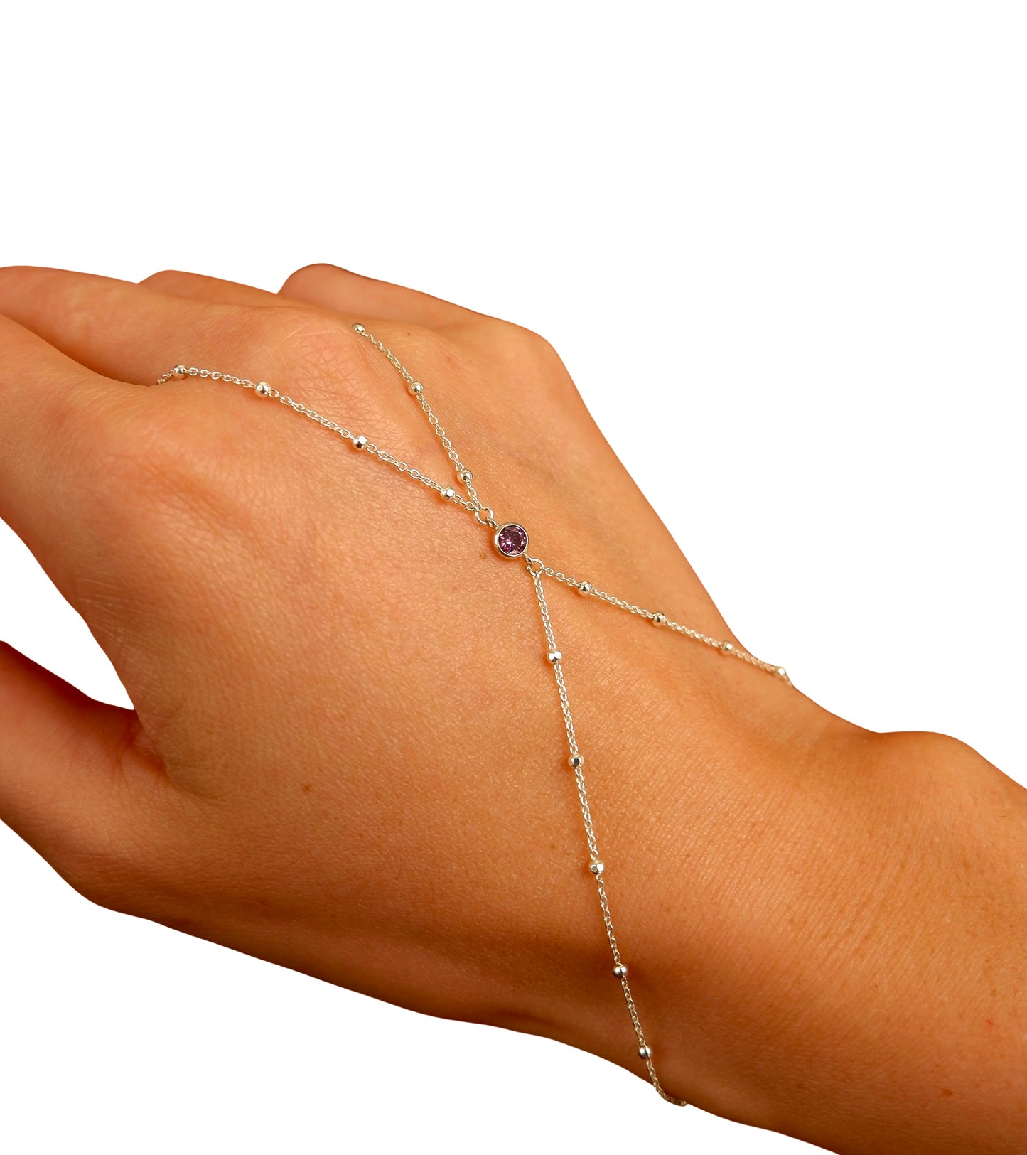 Custom Gemstone Hand Chain
