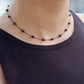 90s Style Garnet Choker Necklac