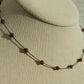 90s Style Garnet Choker Necklac