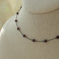 90s Style Garnet Choker Necklac